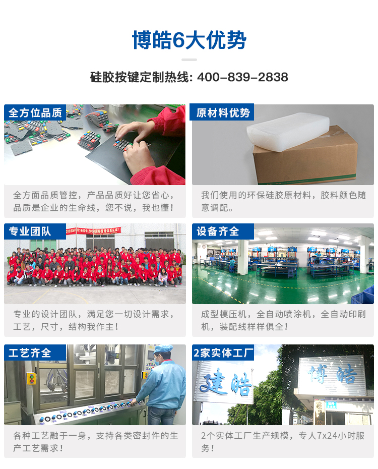 東莞博皓硅膠按鍵定制