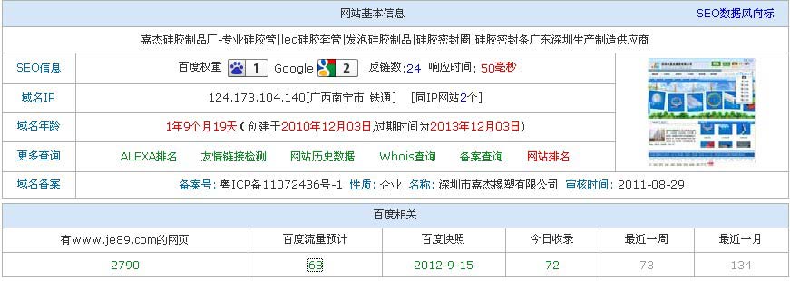 豪杰網站優化情況