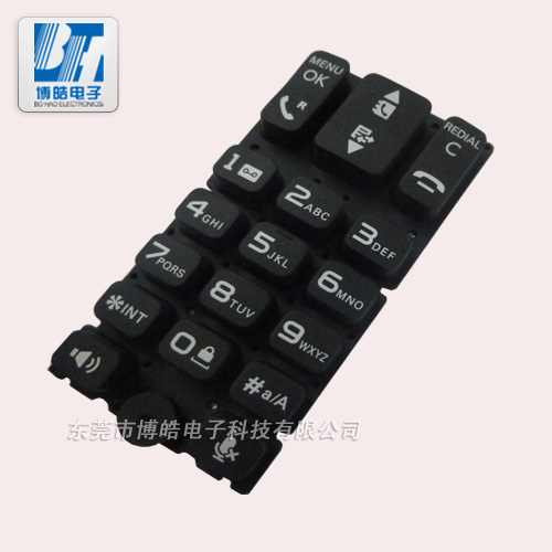 耐用又防水的座機電話硅膠按鍵黑粒導(dǎo)電可以定制哦