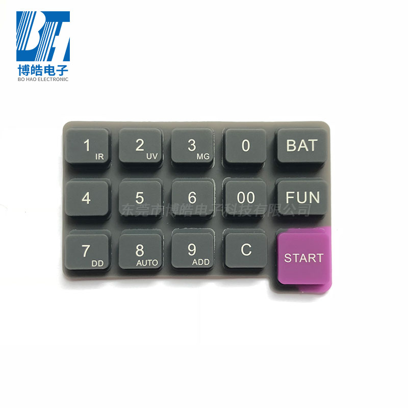 提供多種工藝加工定制通用機械專用硅膠按鍵